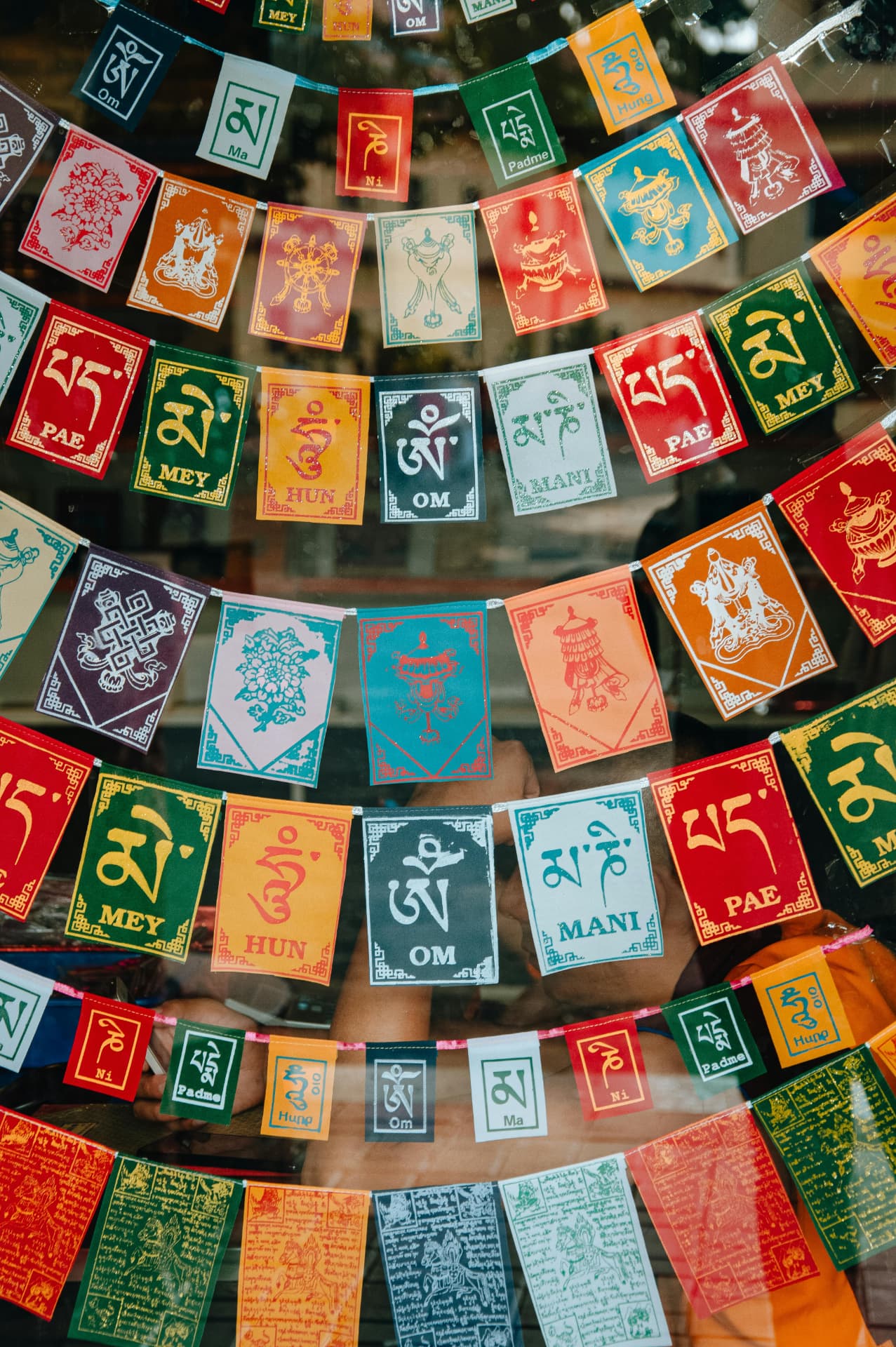 Tibetanska böneflaggor